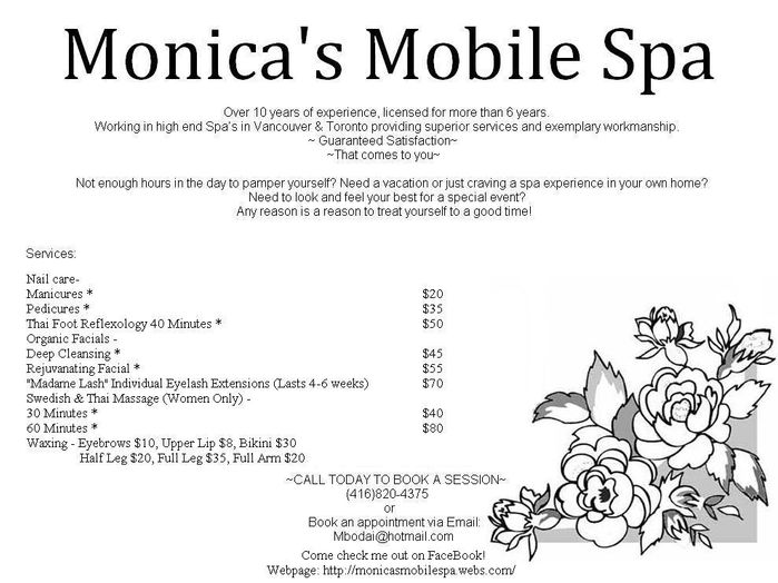 Monica's Mobile Spa